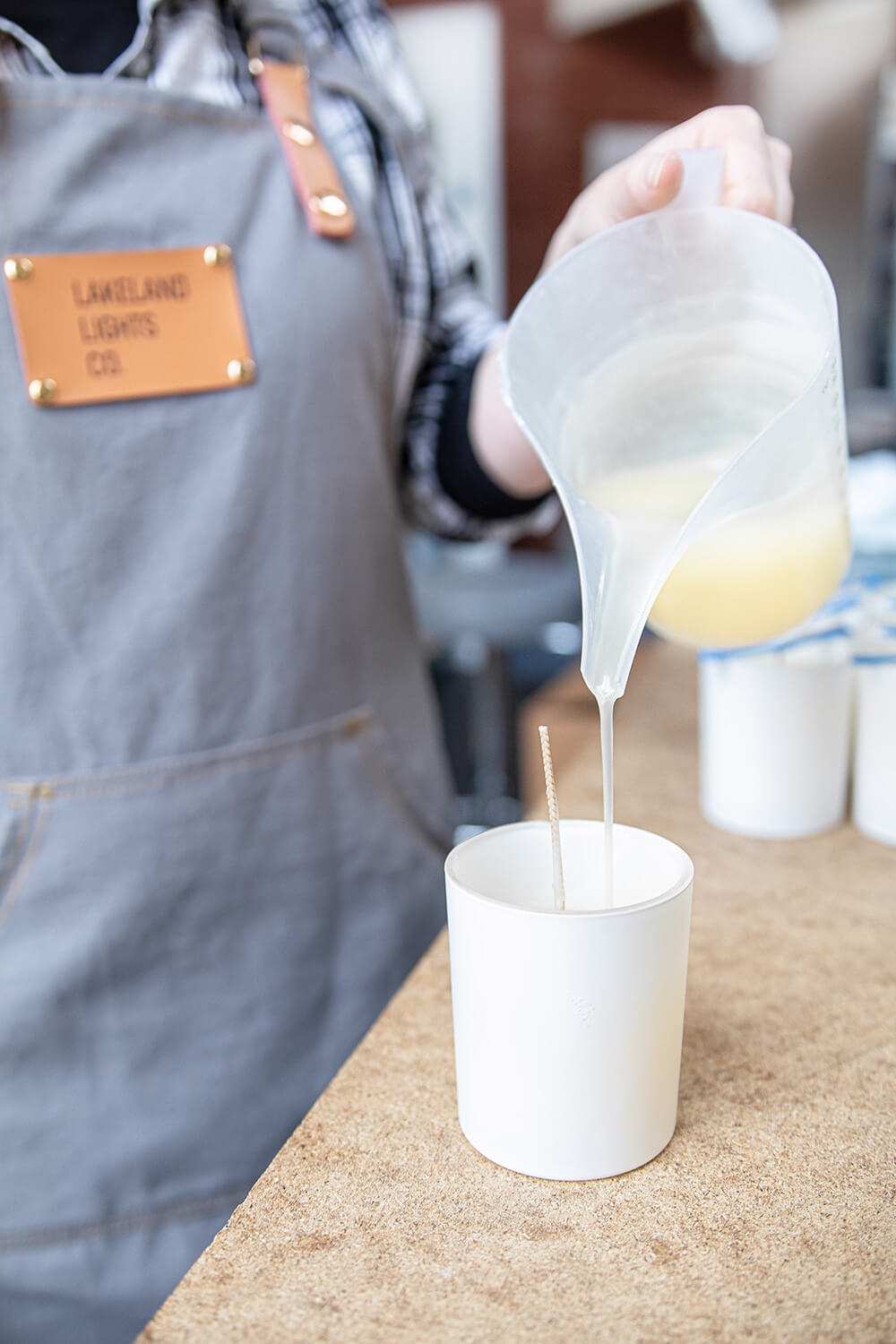 Lakeland Lights Wax Pouring Into Mold Process