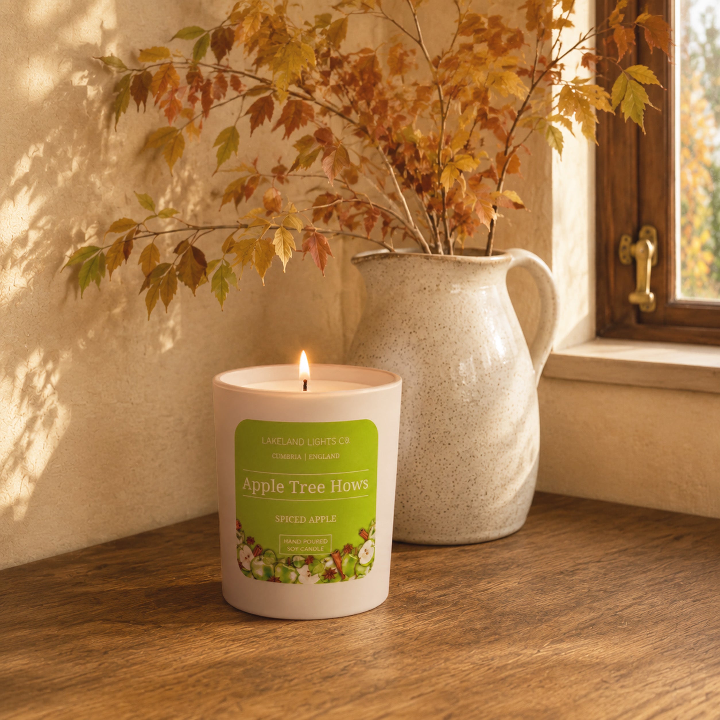 Lakeland Lights Company Apple Tree Hows - Apple Spice Soy Candle