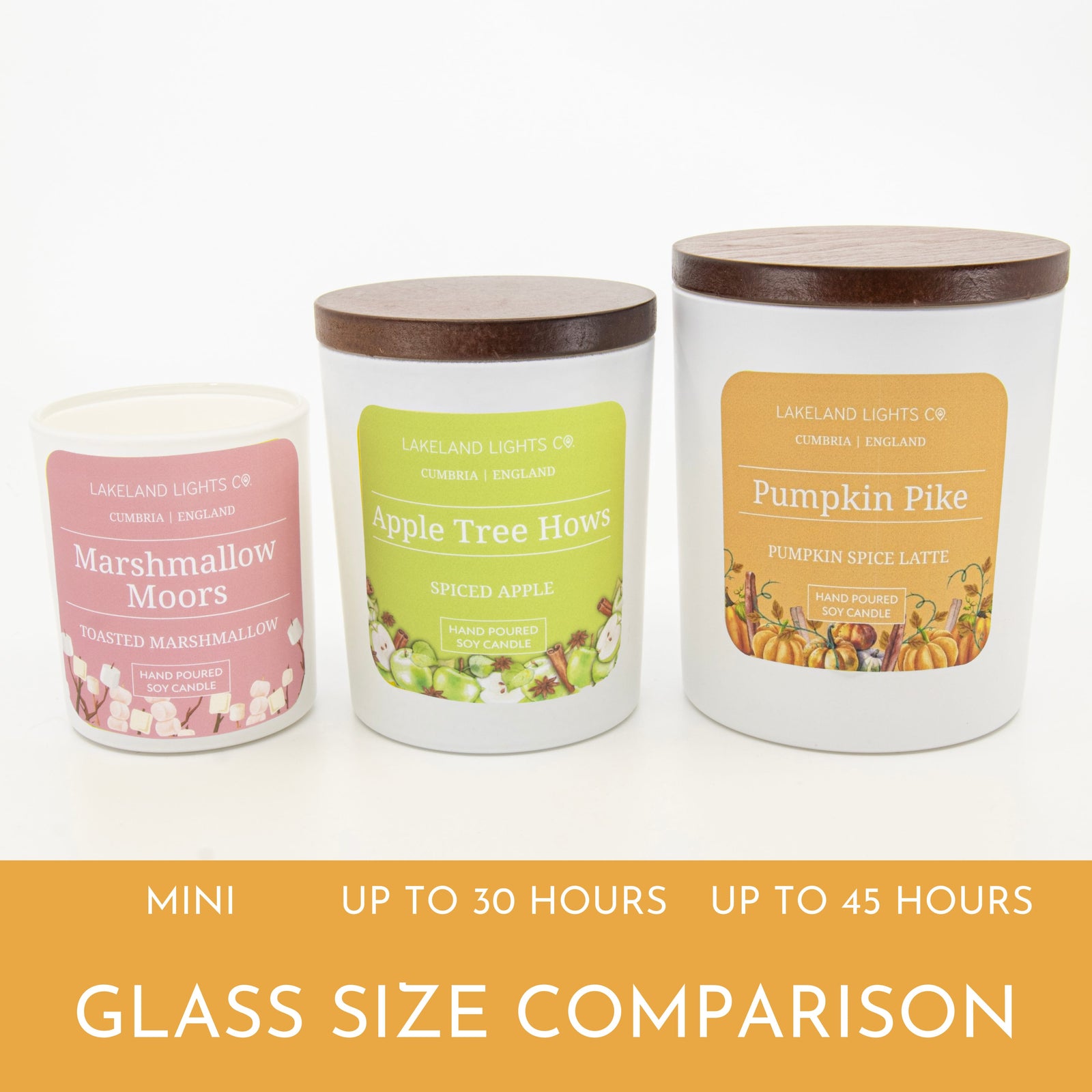 Lakeland Lights Company Autumn Collection - Three Candle Gift Sets Soy Candle