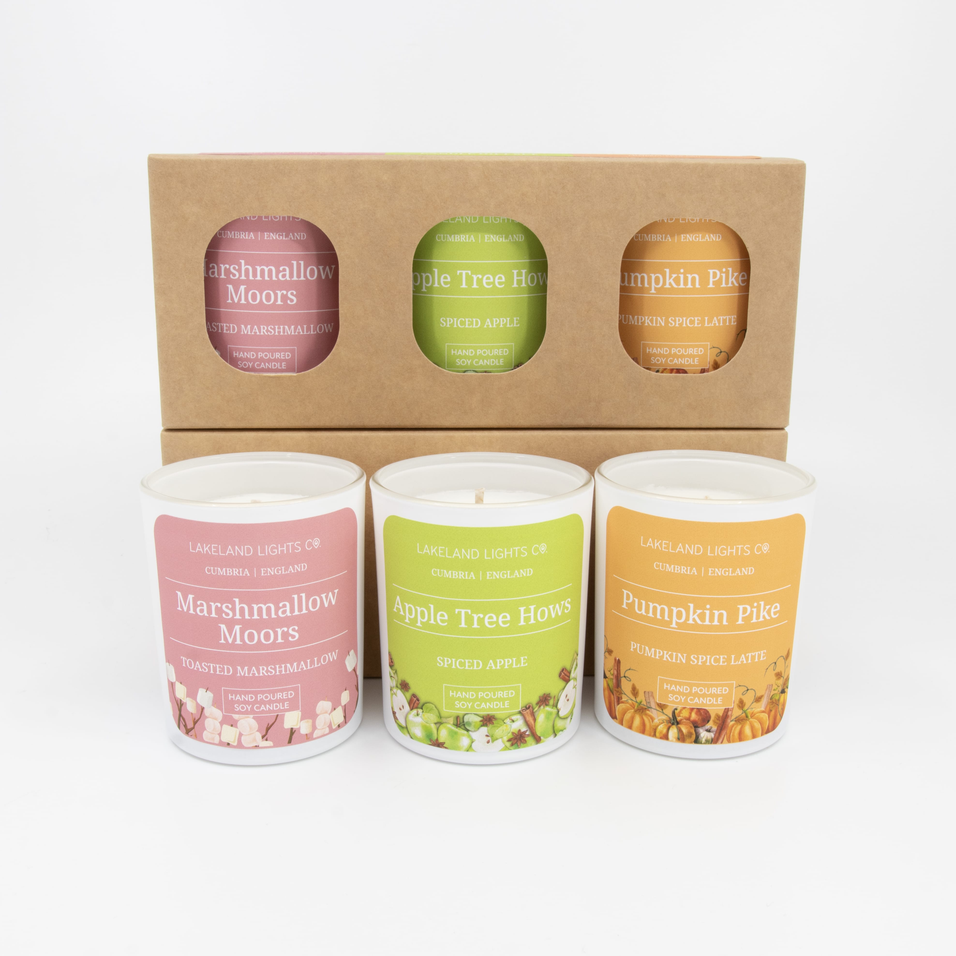 Lakeland Lights Company Autumn Collection - Three Candle Gift Sets Soy Candle