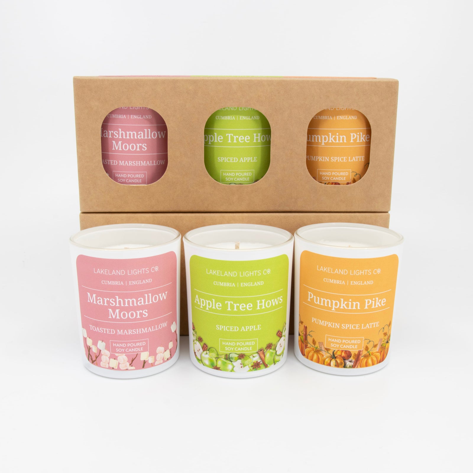 Lakeland Lights Company Autumn Collection - Three Candle Gift Sets Soy Candle