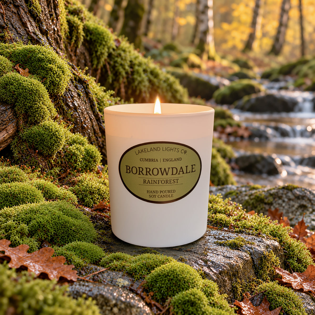 Lakeland Lights Company Borrowdale - Lemon, Sea Salt & Moss Soy Candle