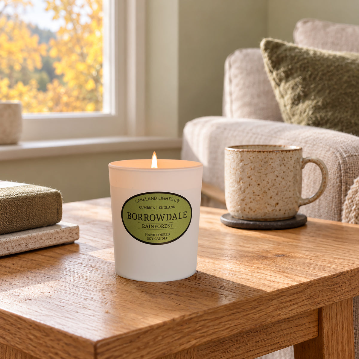 Lakeland Lights Company Borrowdale - Lemon, Sea Salt & Moss Soy Candle