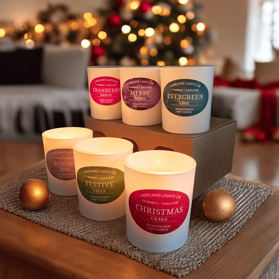 Lakeland Lights Company Christmas Collection - Six Candle Collection Soy Candle