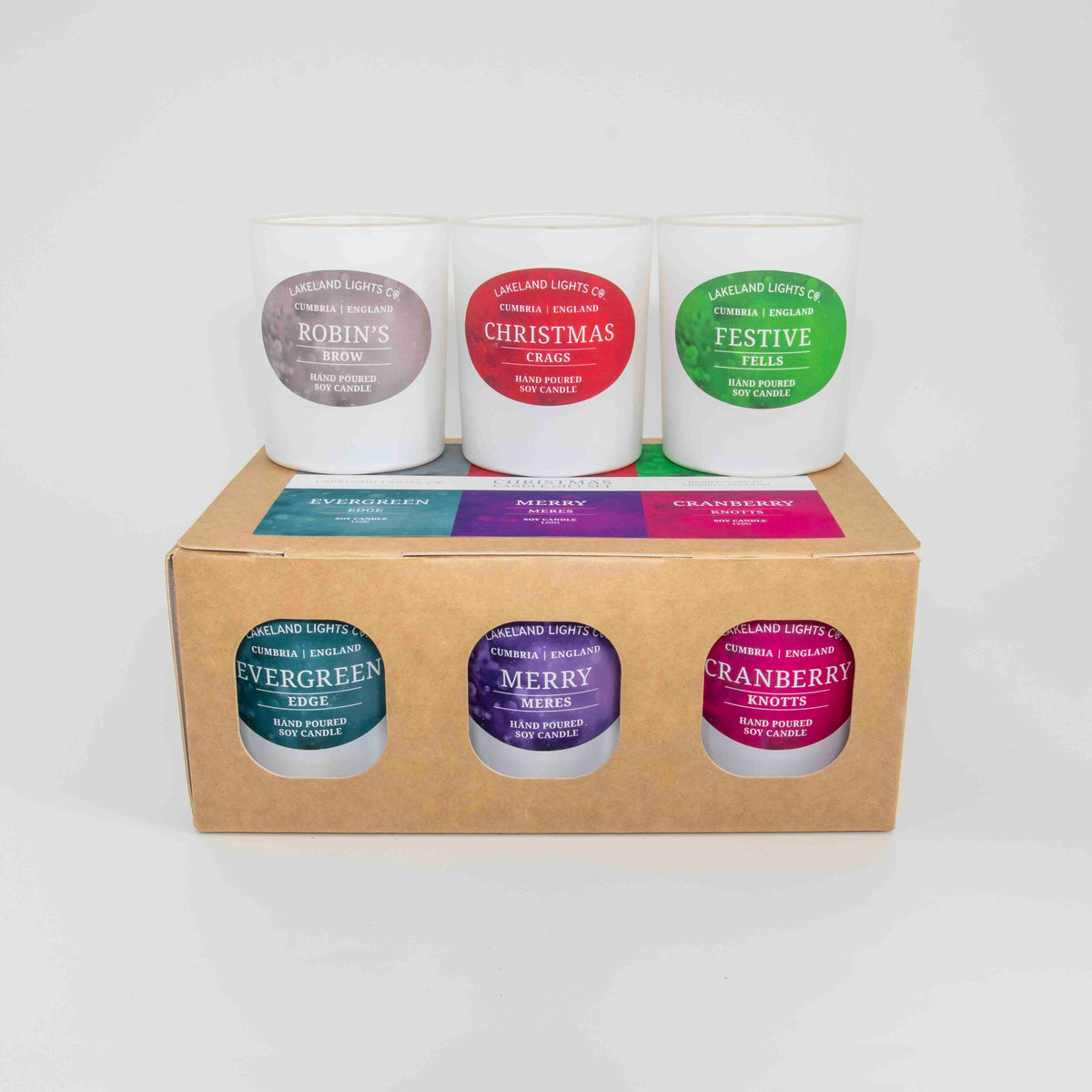 Lakeland Lights Company Christmas Collection - Six Candle Collection Soy Candle