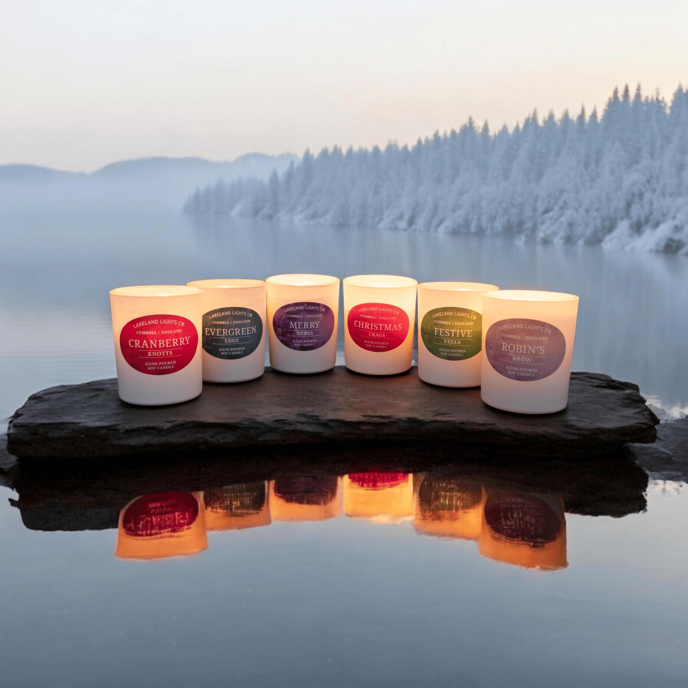 Lakeland Lights Company Christmas Collection - Six Candle Collection Soy Candle