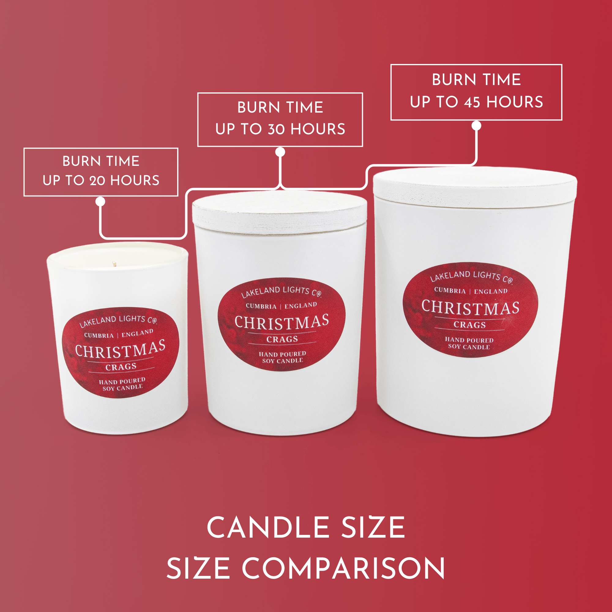 Lakeland Lights Company Christmas Collection - Three Candle Gift Sets Soy Candle