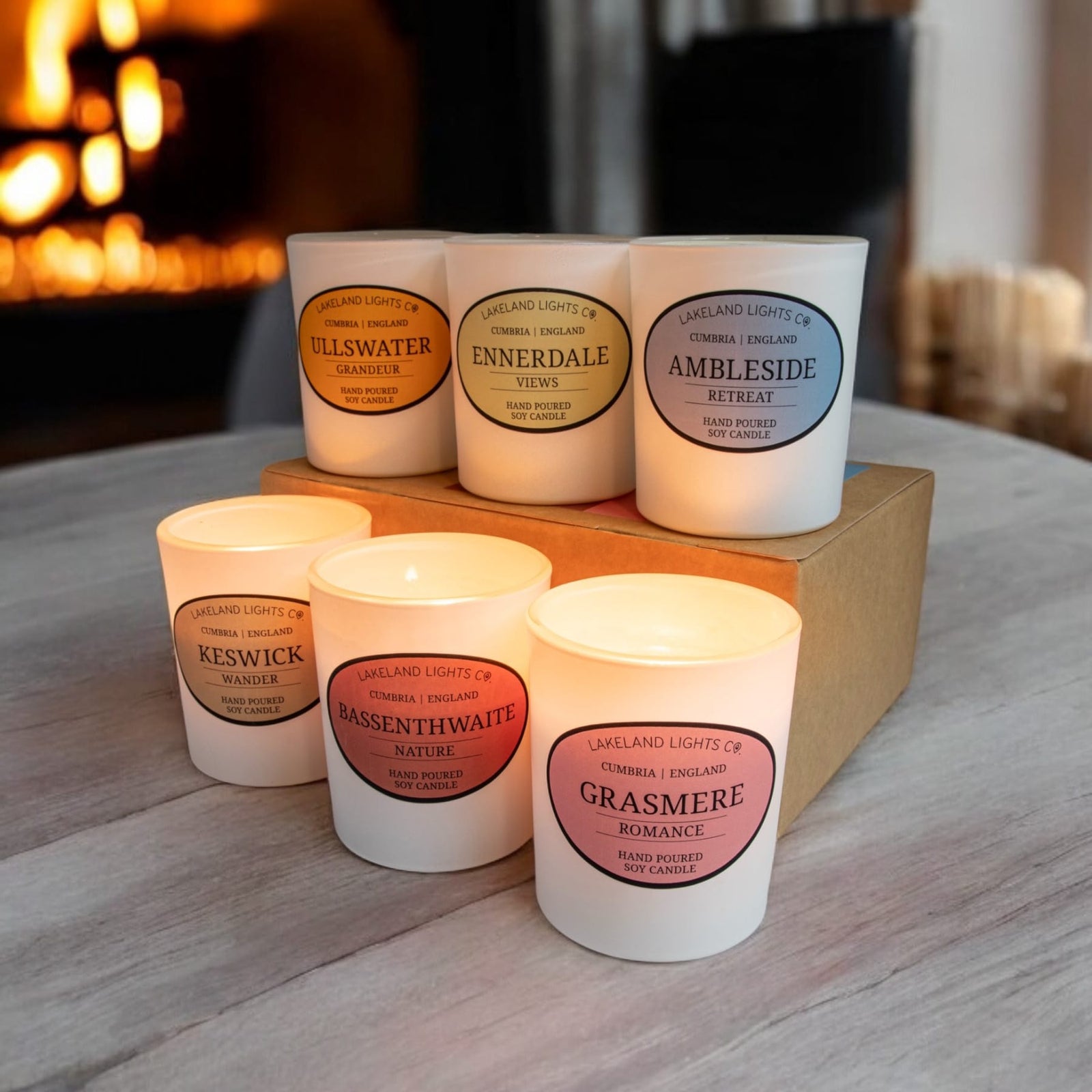 Lakeland Lights Company Cumbrian Collection - Six Candle Gift Sets Soy Candle