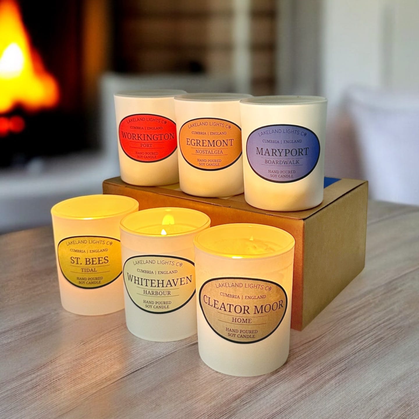 Lakeland Lights Company Cumbrian Collection - Six Candle Gift Sets Soy Candle