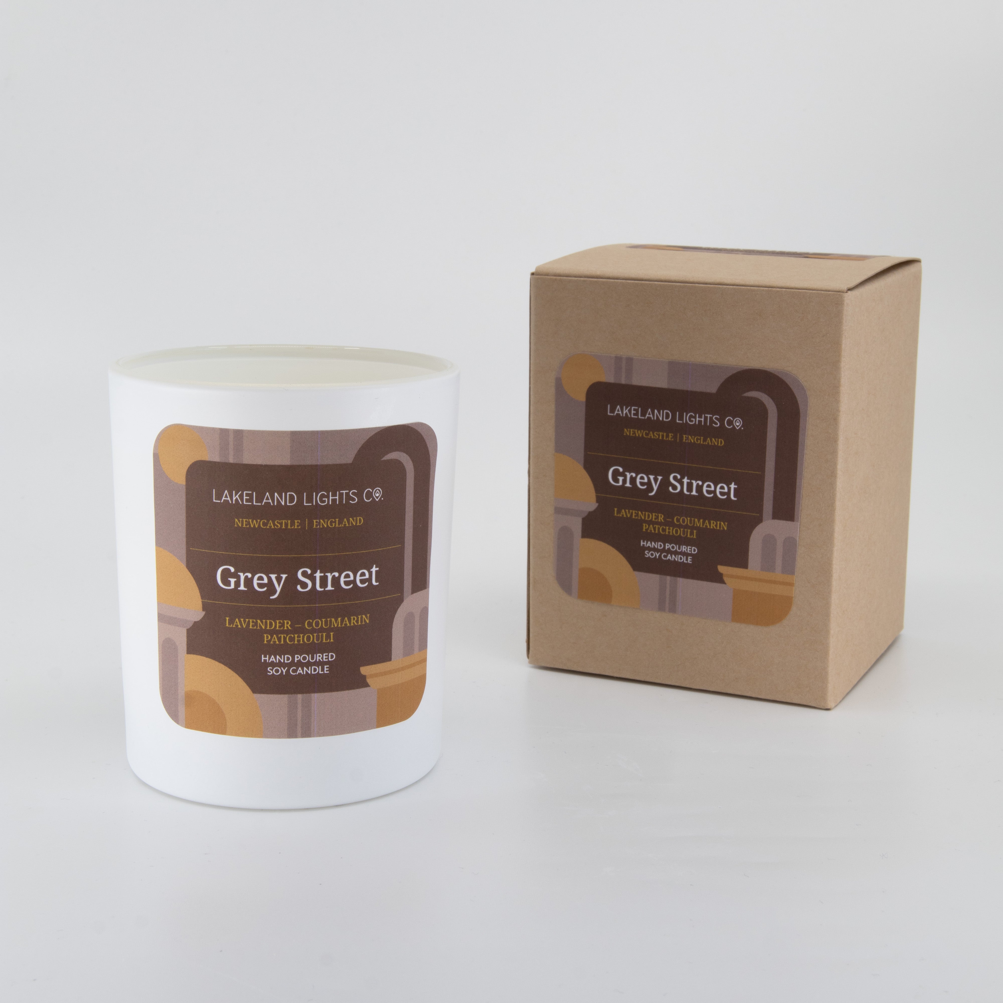 Lakeland Lights Company Grey Street - Lavender, Coumarin & Patchouli Soy Candle