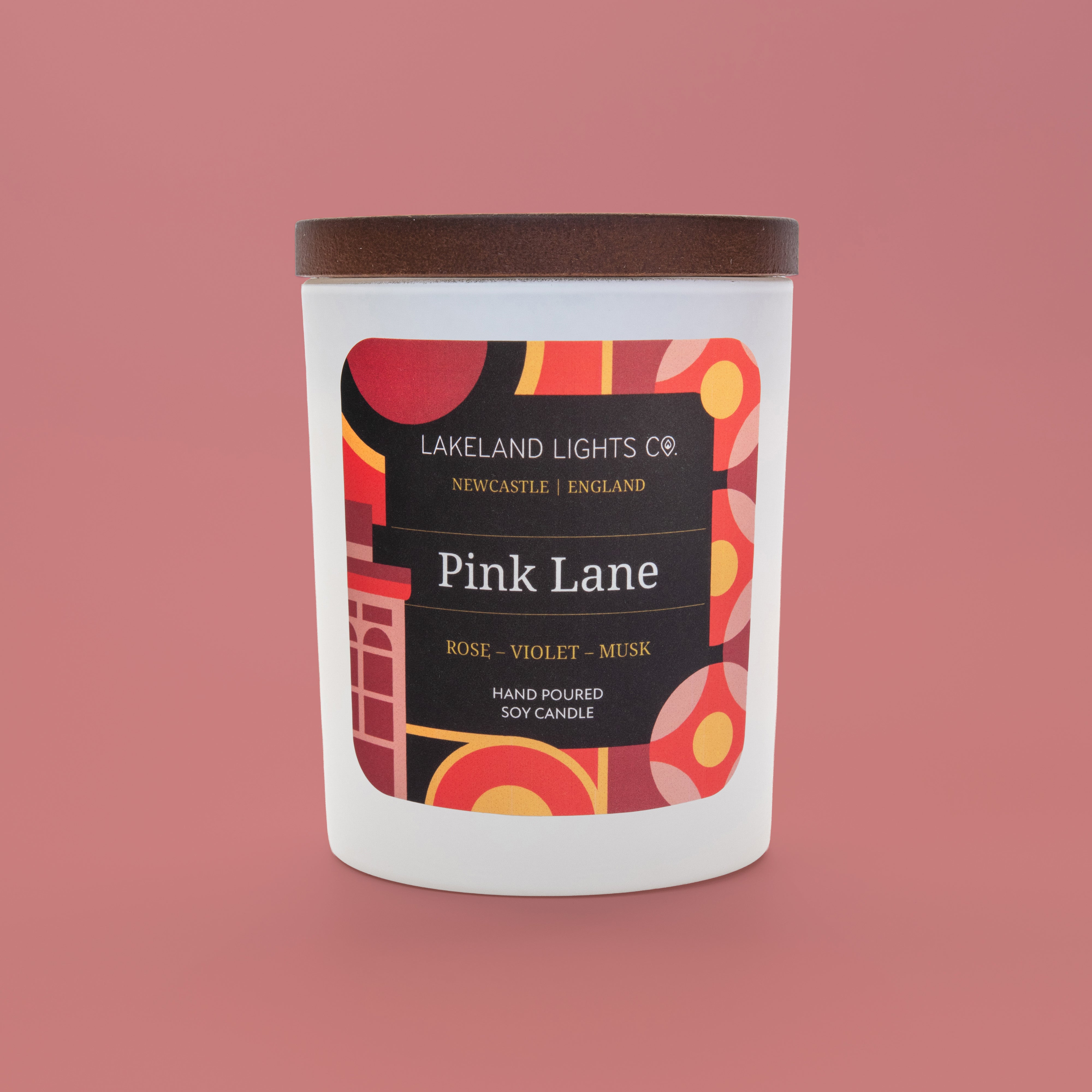 Lakeland Lights Company Pink Lane - Rose, Violet & Musk Soy Candle