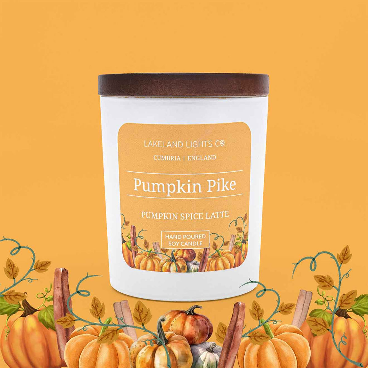 Lakeland Lights Company Pumpkin Pike - Pumpkin Spice Latte Soy Candle