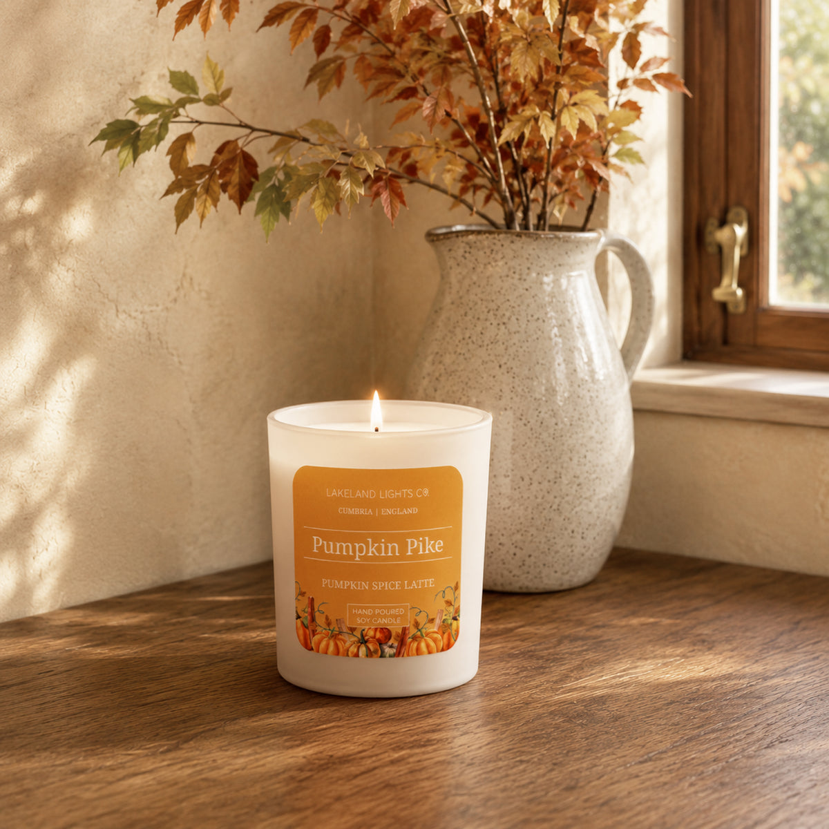 Lakeland Lights Company Pumpkin Pike - Pumpkin Spice Latte Soy Candle