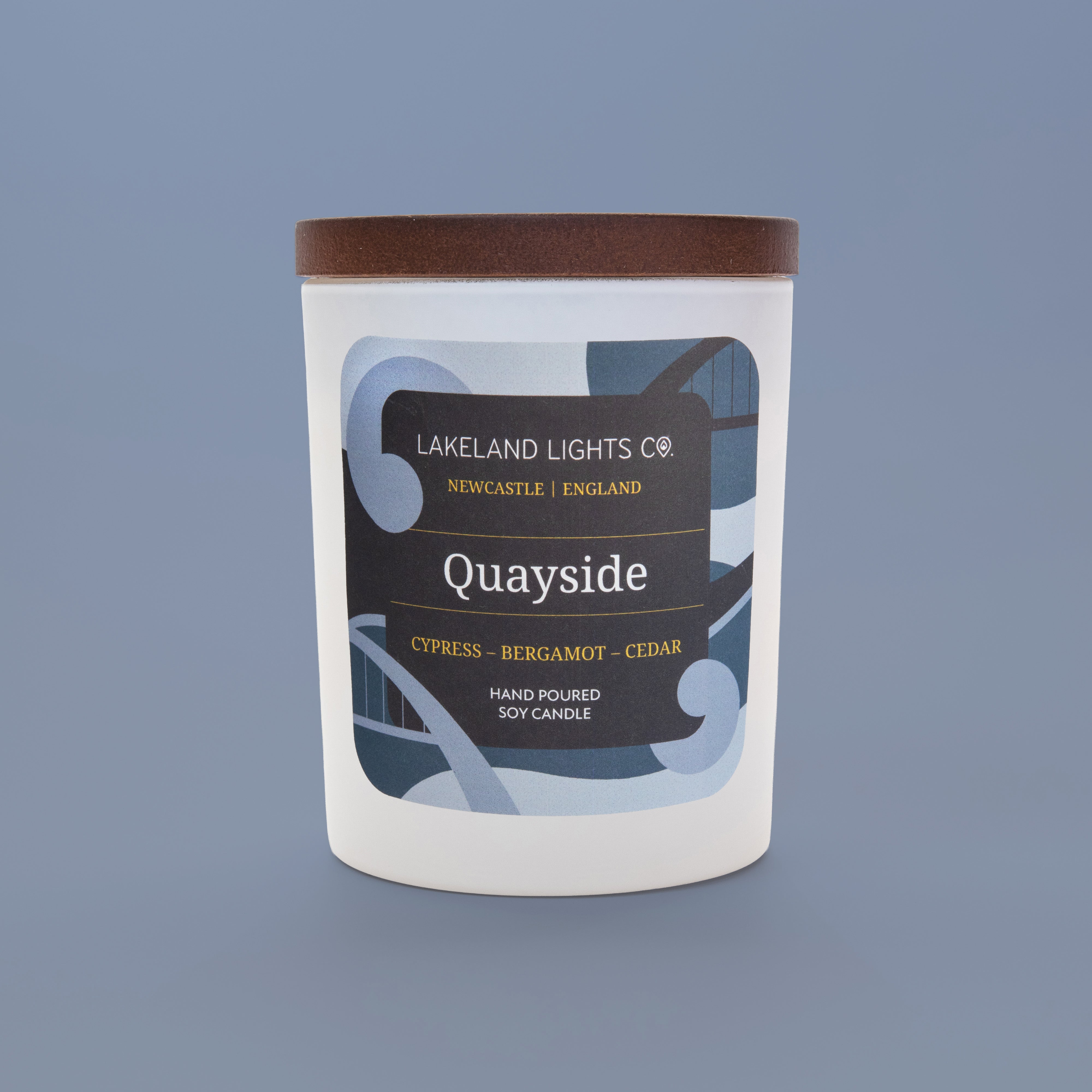 Lakeland Lights Company Quayside - Bergamot, Cypress & Cedar Soy Candle