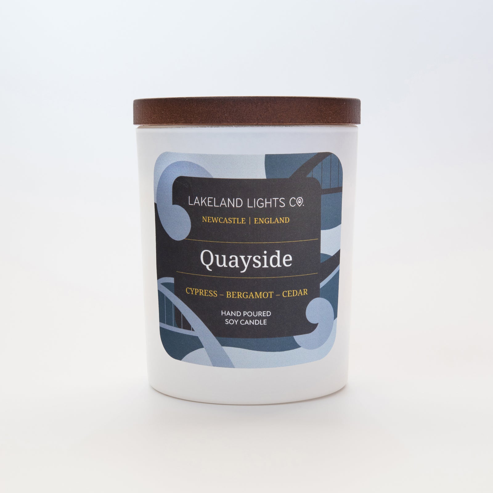Lakeland Lights Company Quayside - Bergamot, Cypress & Cedar Soy Candle