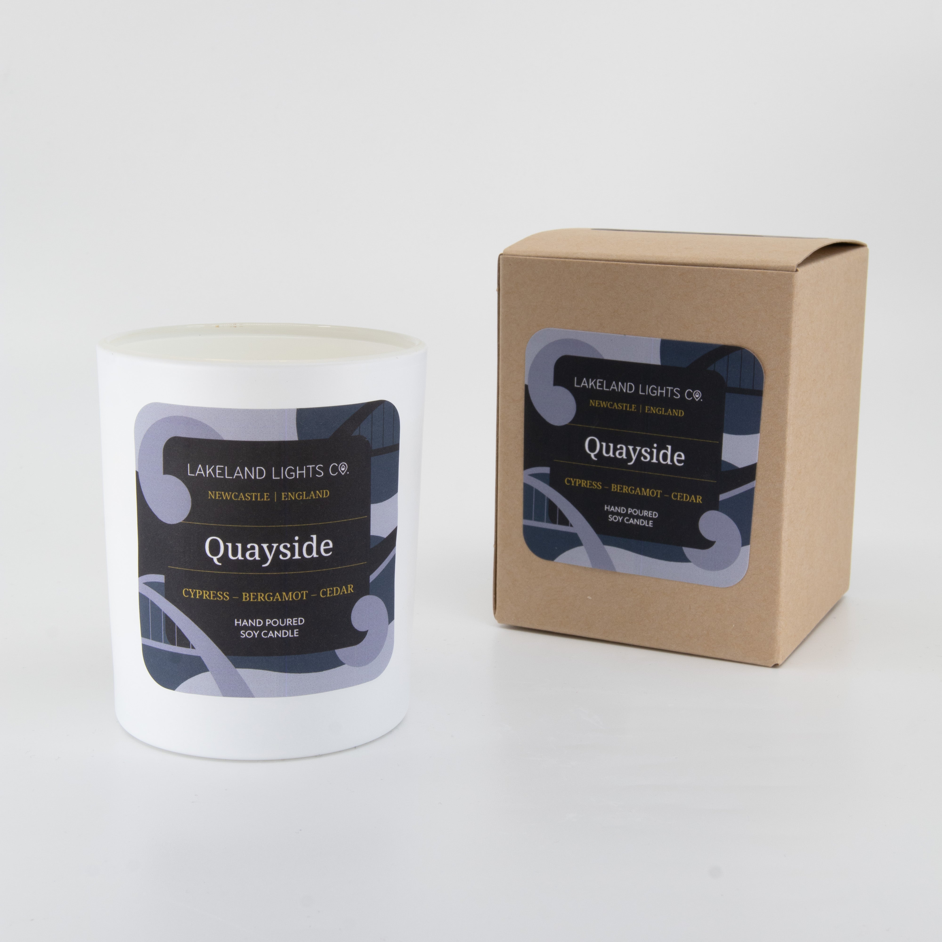 Lakeland Lights Company Quayside - Cypress, Bergamot & Cedar Soy Candle
