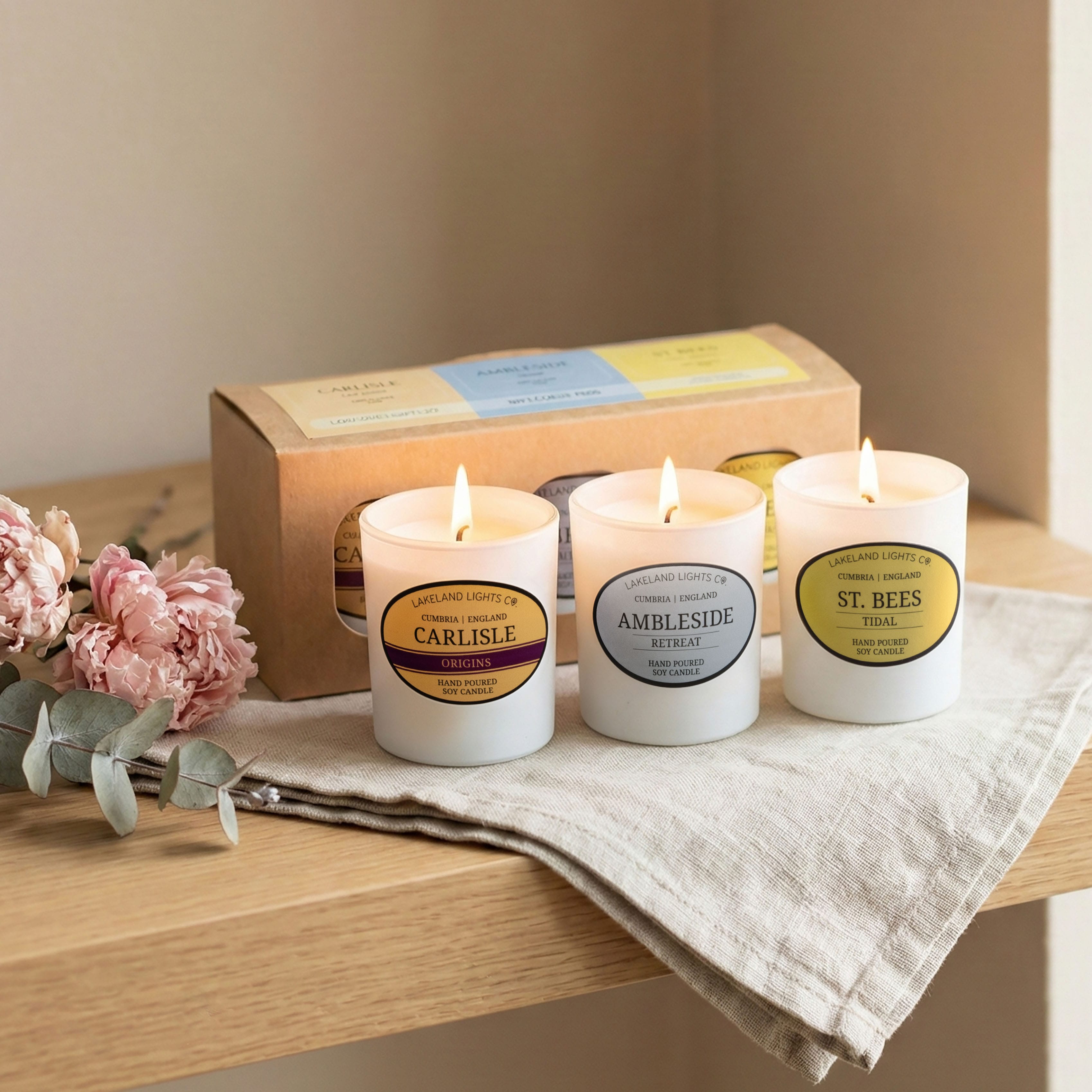 Lakeland Lights Company Wellness Trio - Three Candle Gift Set Soy Candle