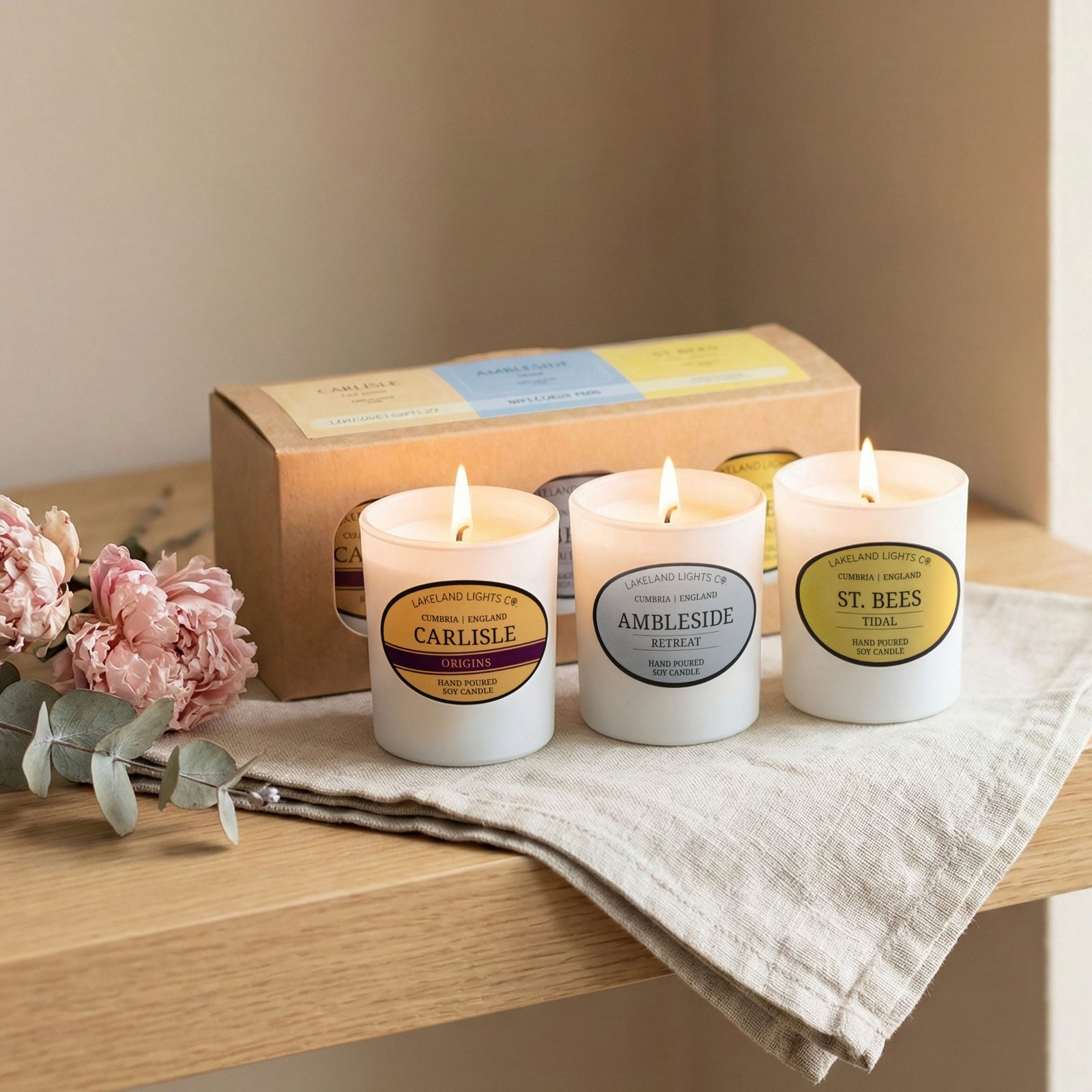Lakeland Lights Company Wellness Trio - Three Candle Gift Set Soy Candle